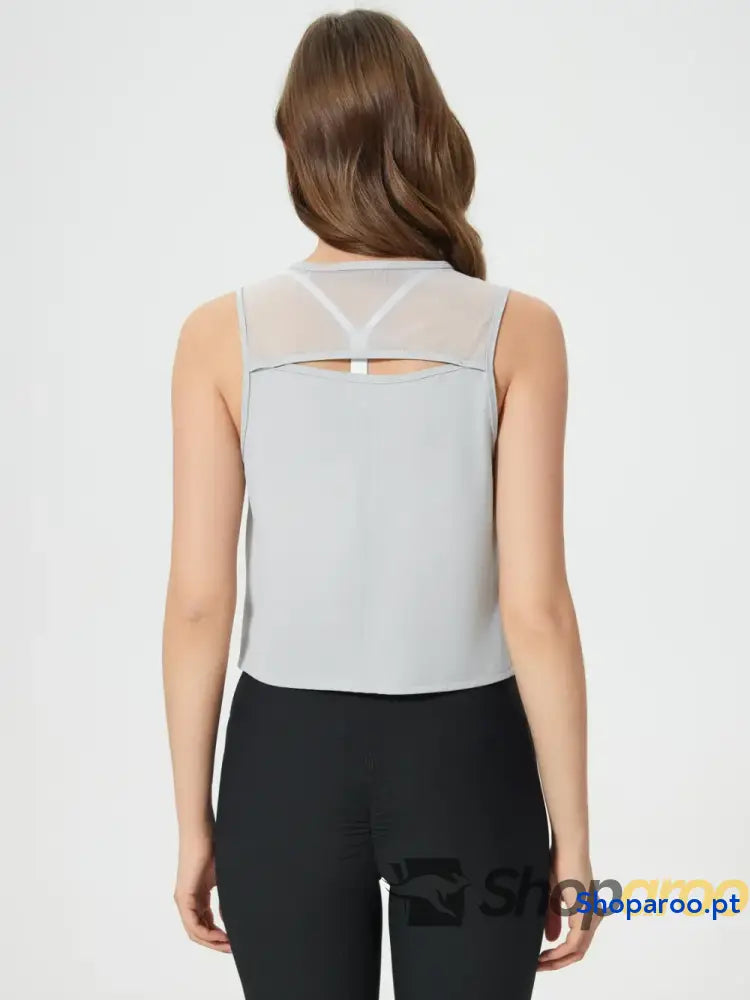 Millennia Round Neck Cropped Active Tank