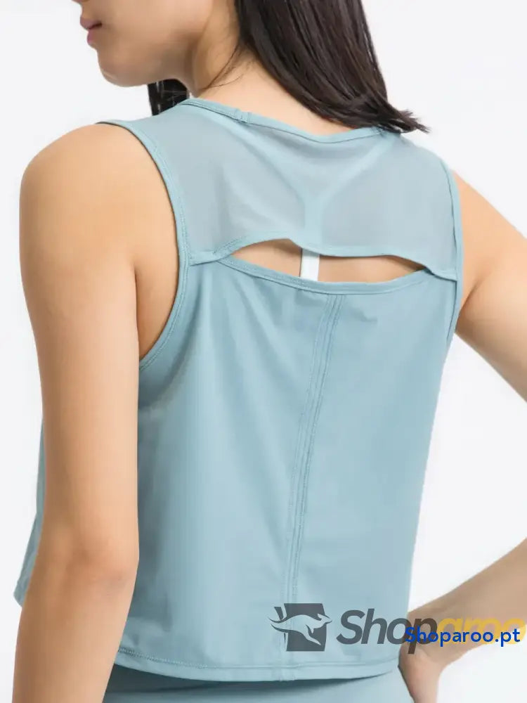 Millennia Round Neck Cropped Active Tank