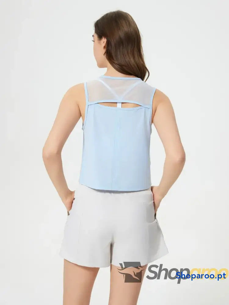 Millennia Round Neck Cropped Active Tank