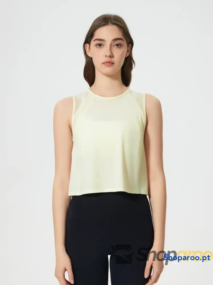 Millennia Round Neck Cropped Active Tank
