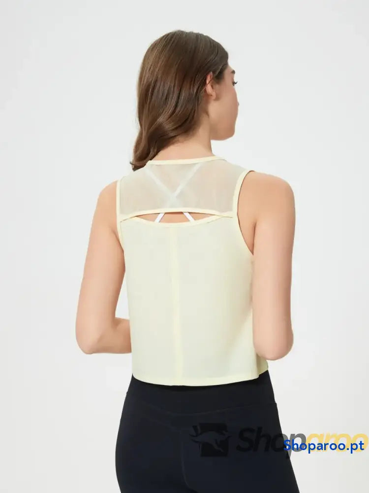Millennia Round Neck Cropped Active Tank