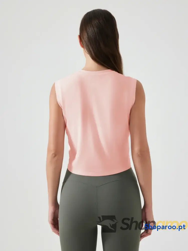 Millennia Round Neck Cropped Active Tank