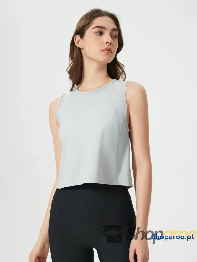 Millennia Round Neck Cropped Active Tank