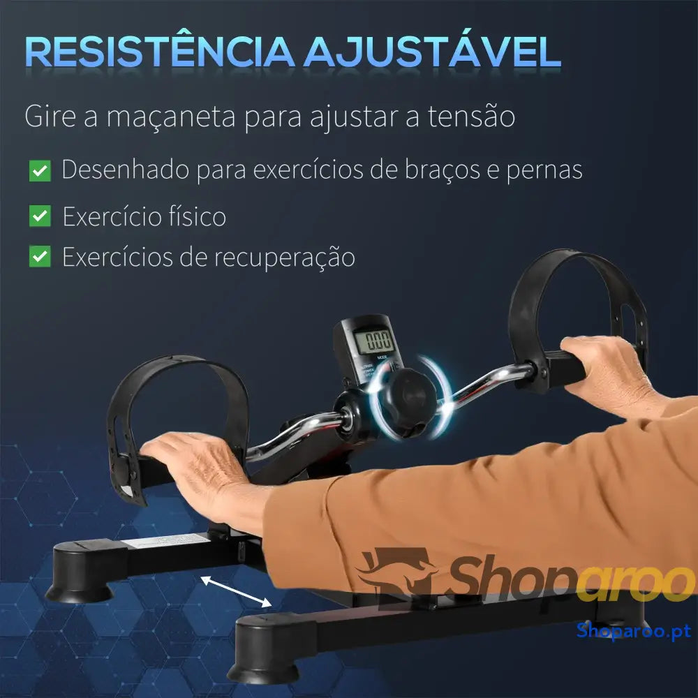 Mini Bicicleta Estática Ajustável para Exercícios de Braços e Pernas