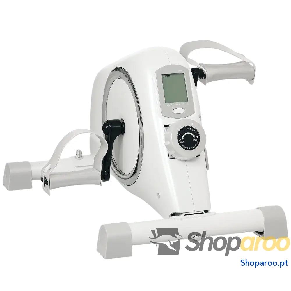 Mini Bicicleta Estática Magnética com LCD para Braços e Pernas Branco