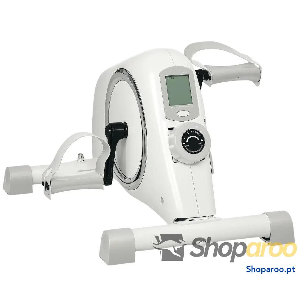 Mini Bicicleta Estática Magnética com LCD para Braços e Pernas Branco