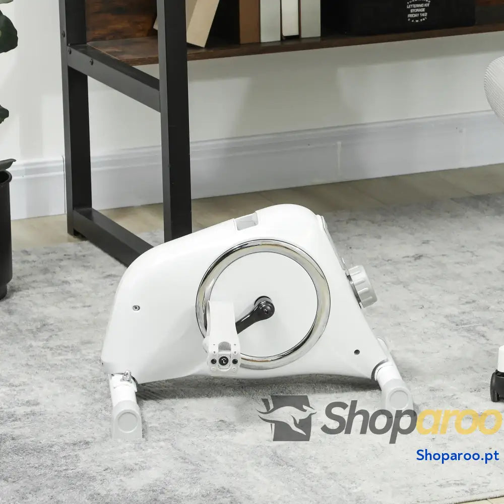 Mini Bicicleta Estática Magnética com LCD para Braços e Pernas Branco