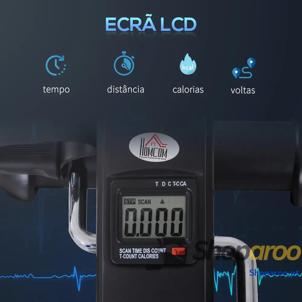 Mini Bicicleta Estática para Exercício de Braços e Pernas com LCD