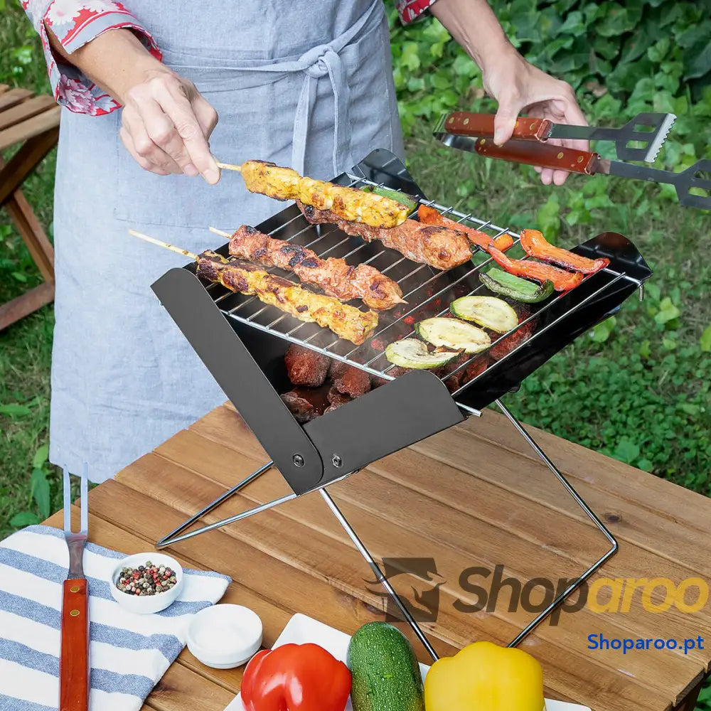 Mini Grelhador Dobrável Portátil para Carvão Foldecue InnovaGoods