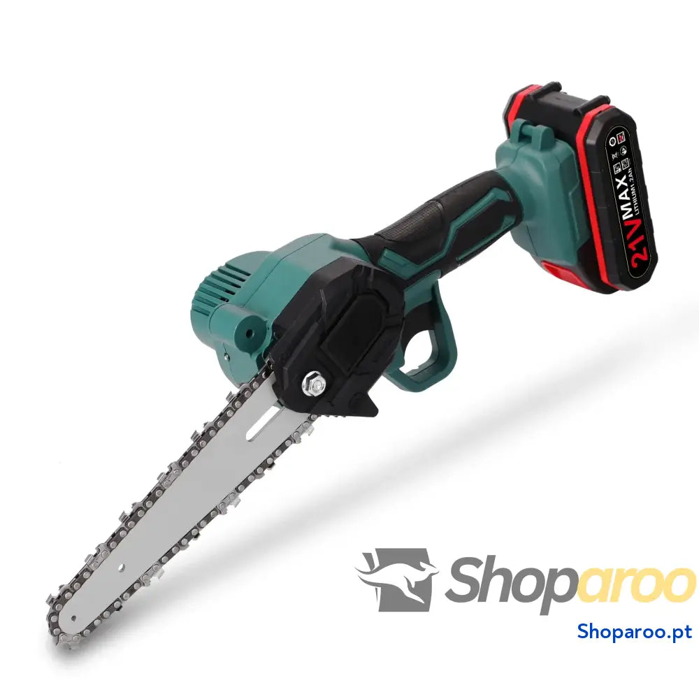 Mini motosserra portátil de poda elétrica 21V com duas baterias