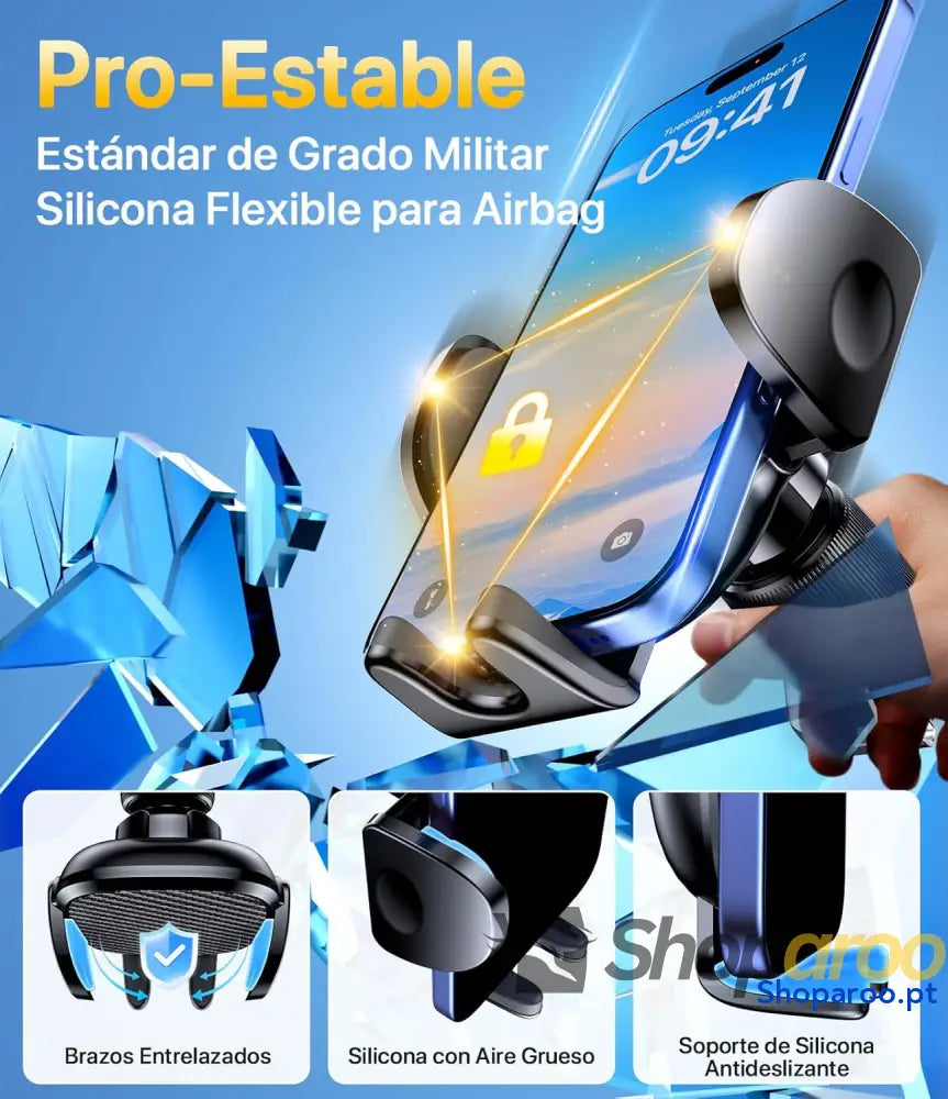 Miracase 2025 Suporte móvel carro [gancho metálico resistente] suporte de telemóvel em rotação 360° e manuseio