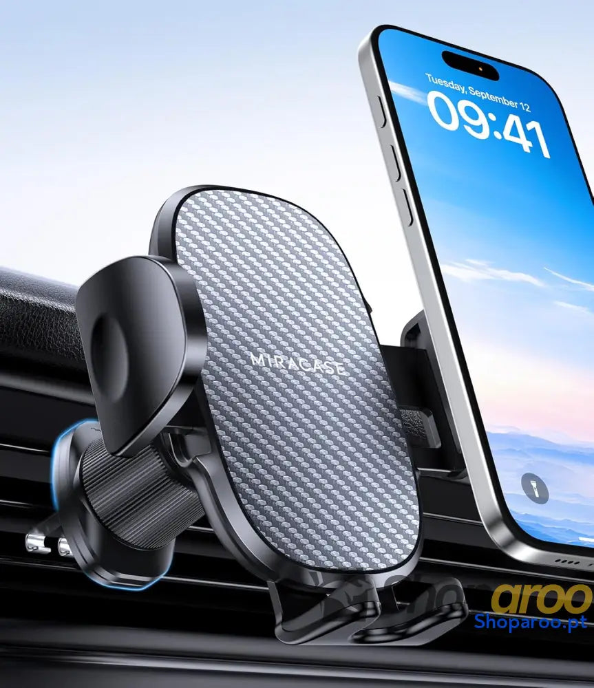 Miracase 2025 Suporte móvel carro [gancho metálico resistente] suporte de telemóvel em rotação 360° e manuseio