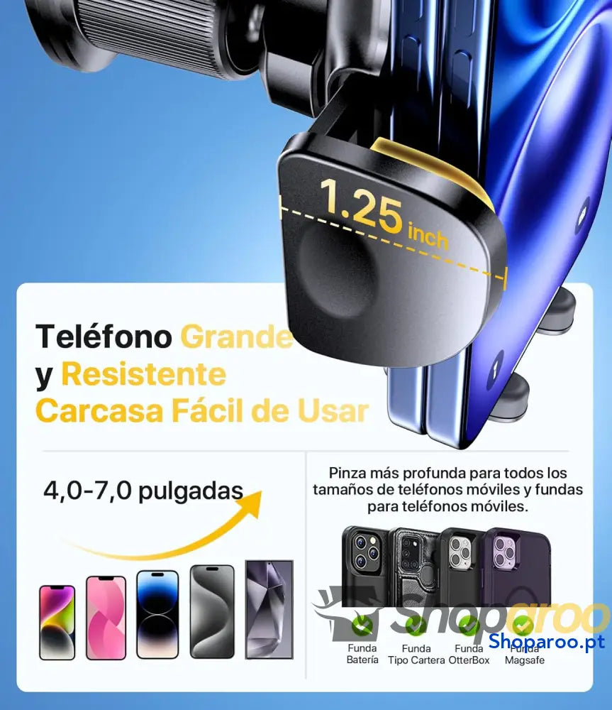Miracase 2025 Suporte móvel carro [gancho metálico resistente] suporte de telemóvel em rotação 360° e manuseio
