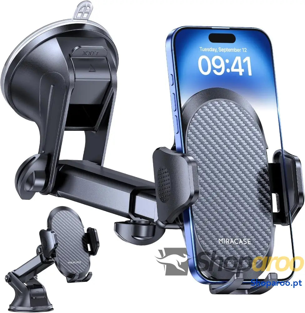 Miracase Suporte móvel carro [2025 ventosa poderosa] suporte de telemóvel em espirro rotação 360° compatibilidade