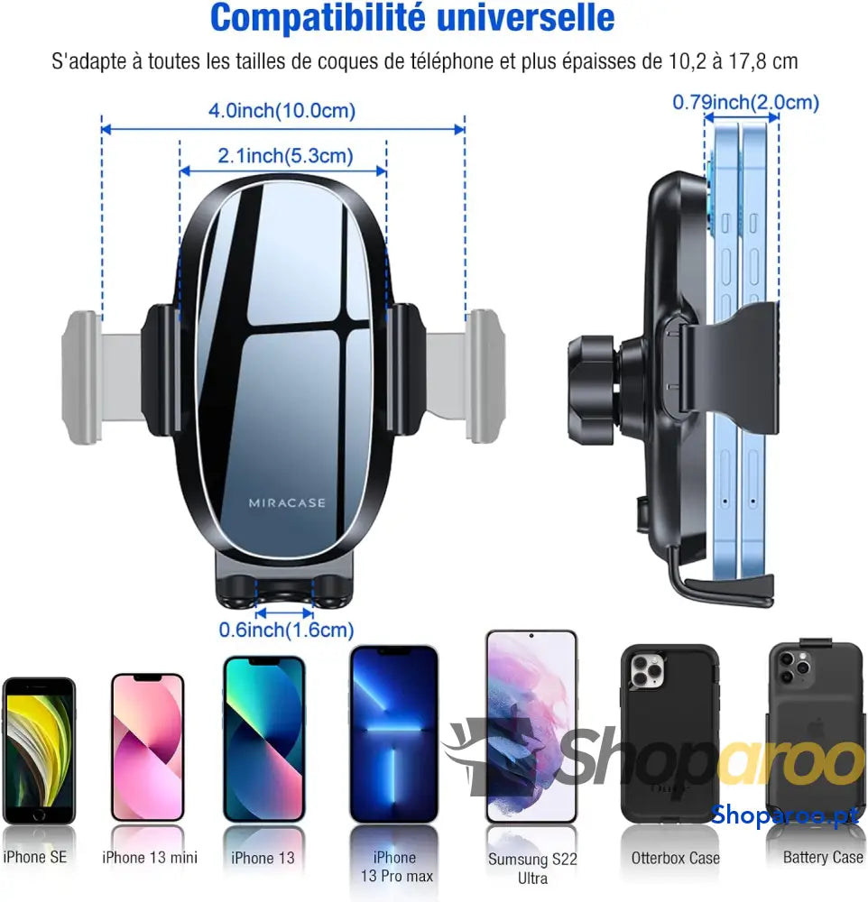 Miracase Suporte móvel universal de ar ventilação compatível com 16 Pro MAX 15 14 13 Plus Mini Galaxy