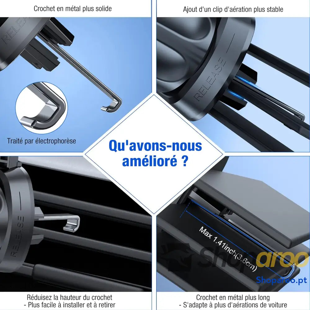 Miracase Suporte móvel universal de ar ventilação compatível com 16 Pro MAX 15 14 13 Plus Mini Galaxy