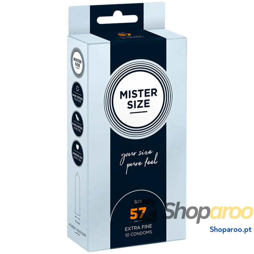 MISTER SIZE - PRESERVATIVO TAMANHO L 57 MM (10 UNIDADES)