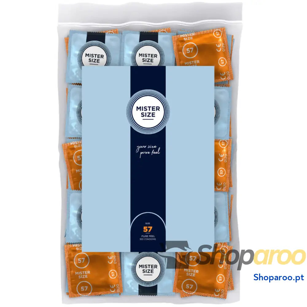 MISTER SIZE - PRESERVATIVO TAMANHO L 57 MM (100 UNIDADES)