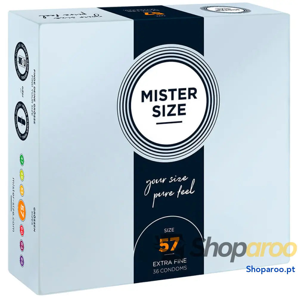 MISTER SIZE - PRESERVATIVO TAMANHO L 57 MM (36 UNIDADES)