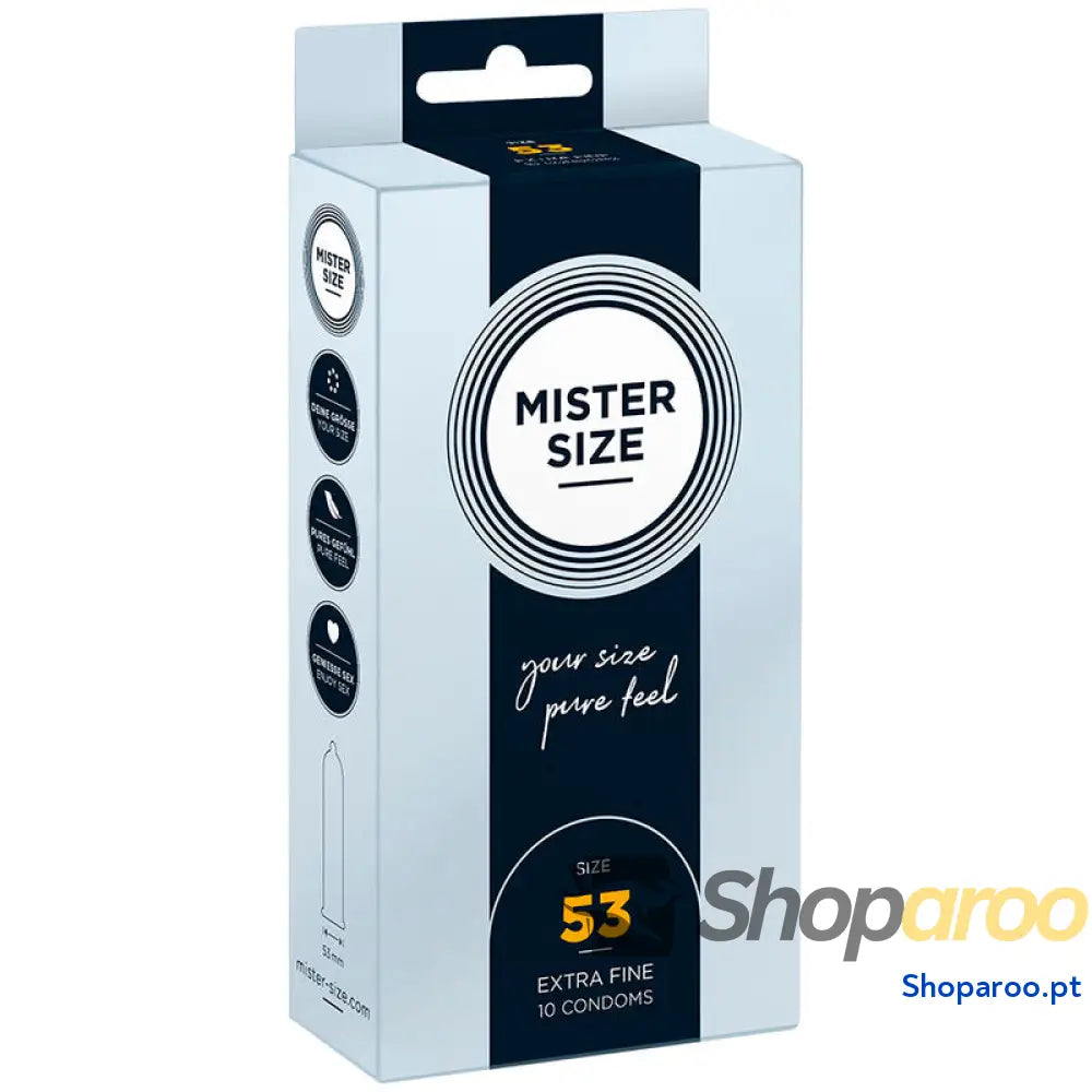 MISTER SIZE - PRESERVATIVO TAMANHO M 53 MM (10 UNIDADES)