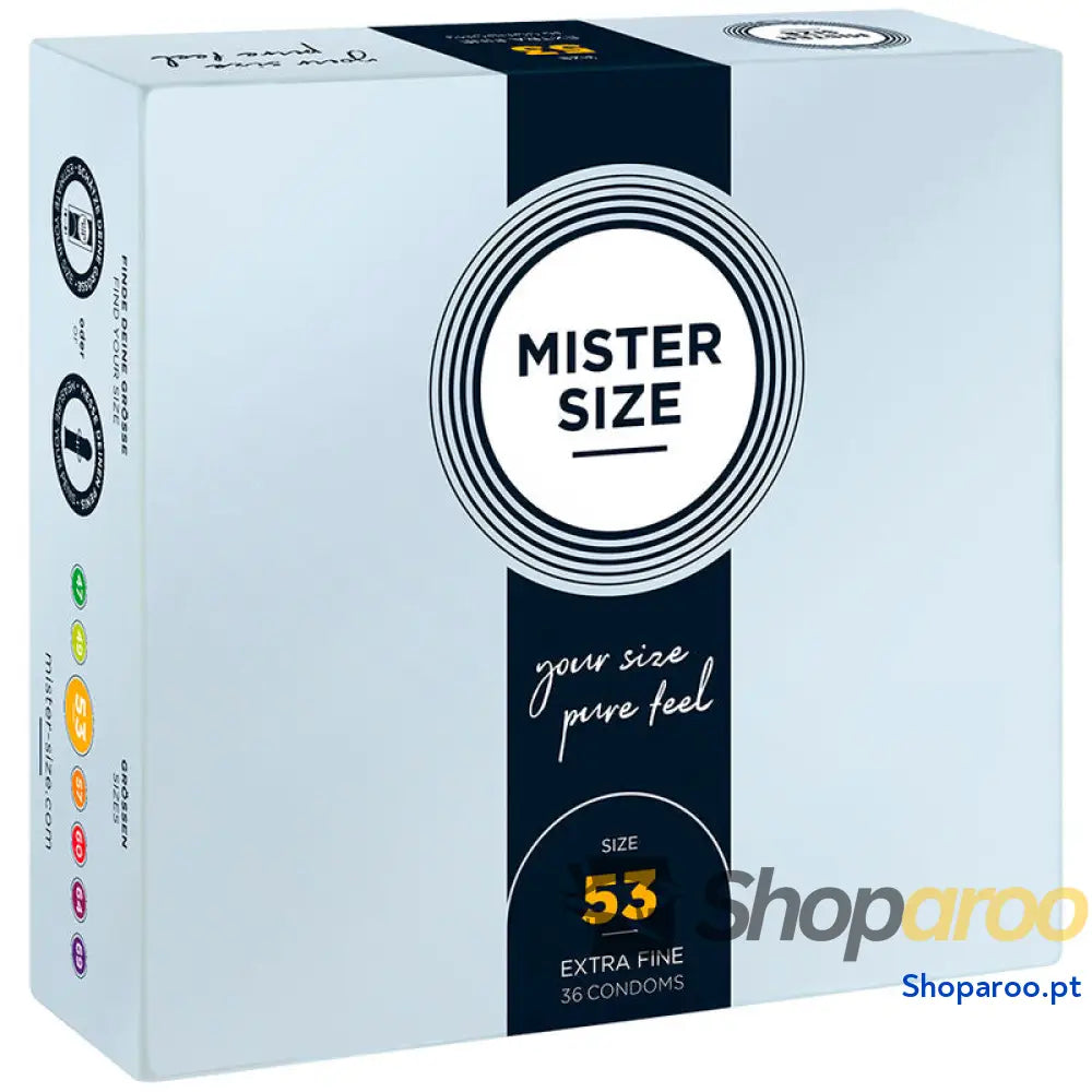 MISTER SIZE - PRESERVATIVO TAMANHO M 53 MM (36 UNIDADES)