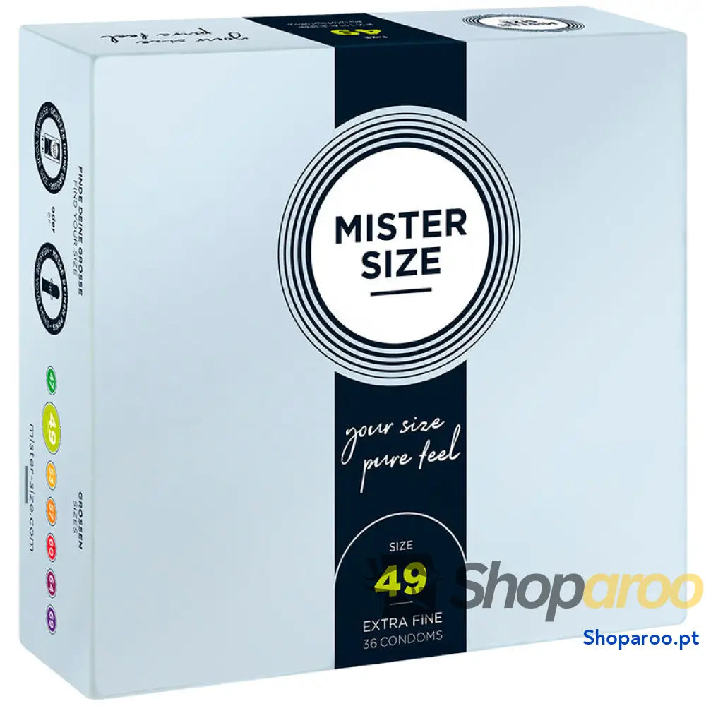 MISTER SIZE - PRESERVATIVO TAMANHO S 49 MM (36 UNIDADES)