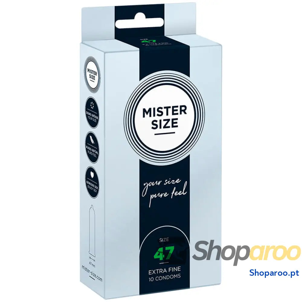 MISTER SIZE - PRESERVATIVOS TAMANHO XS 47 MM (10 UNIDADES)