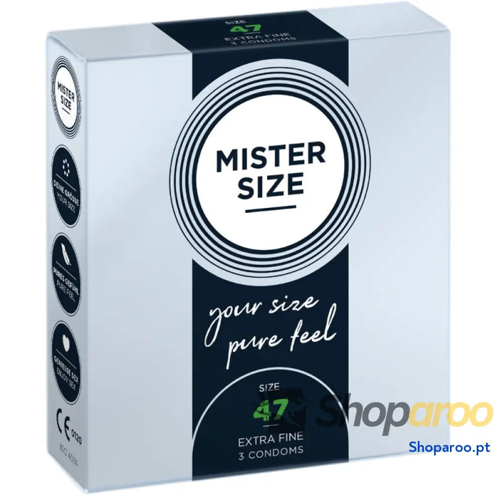 MISTER SIZE - PRESERVATIVOS TAMANHO XS 47 MM (3 UNIDADES)