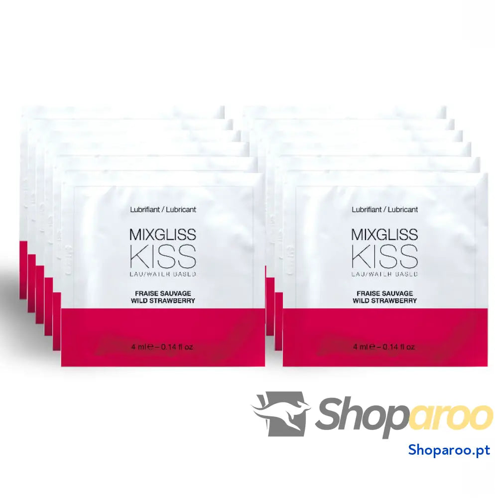 MIXGLISS LUBRIFICANTE BASE DE GUA SABOR MORANGO 12 DOSE ÚNICA 4 ML