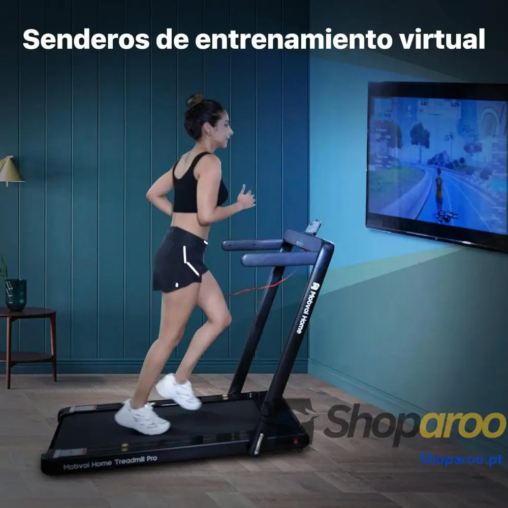 Mobvoi Home Esteira Smart AI com App TicSports Alto falante Bluetooth Integrado Controle Remoto Máquina para Caminhar