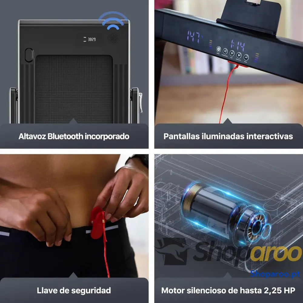 Mobvoi Home Esteira Smart AI com App TicSports Alto falante Bluetooth Integrado Controle Remoto Máquina para Caminhar