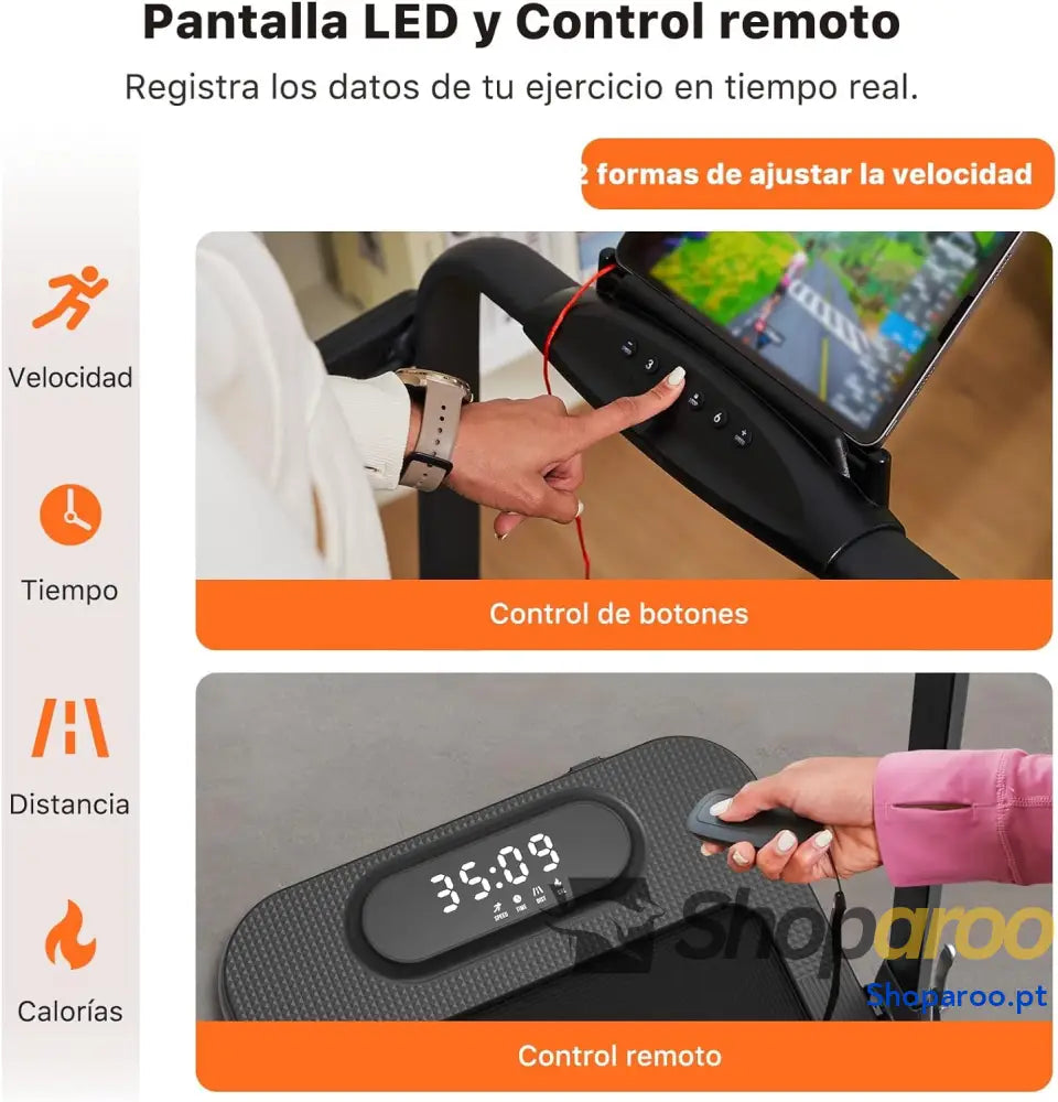 Mobvoi Home Treadmill SE Smart AI com TicSports App Cinta De Correr Plegable 3 En 1 2,5 HP Compact Portable Under Desk