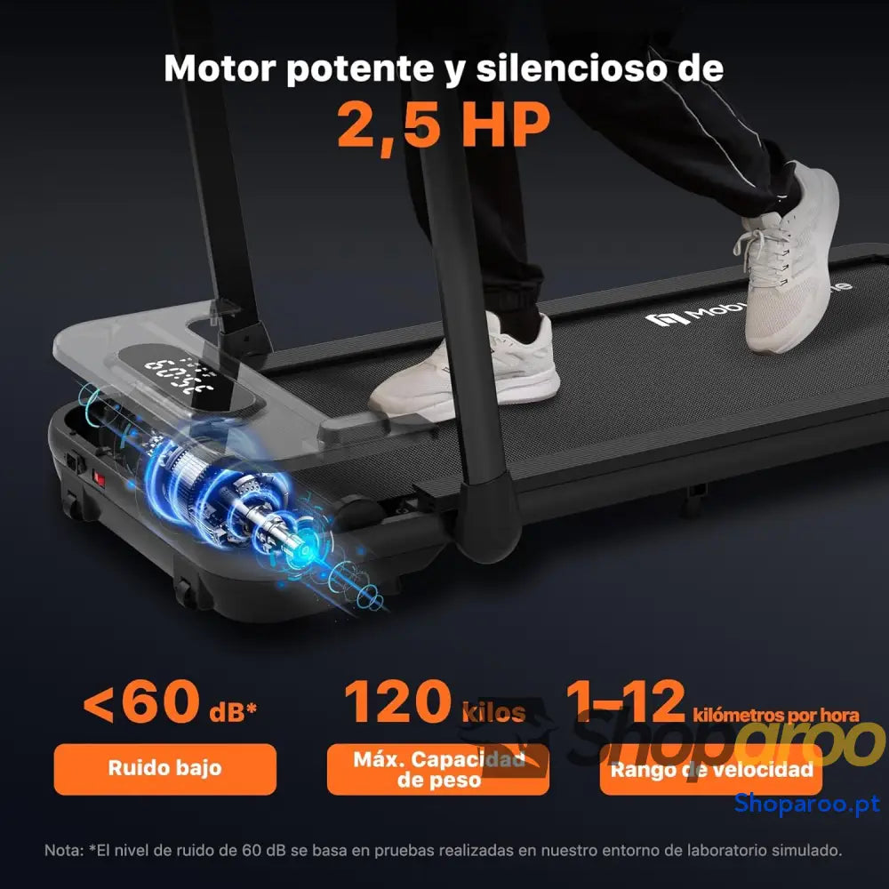 Mobvoi Home Treadmill SE Smart AI com TicSports App Cinta De Correr Plegable 3 En 1 2,5 HP Compact Portable Under Desk
