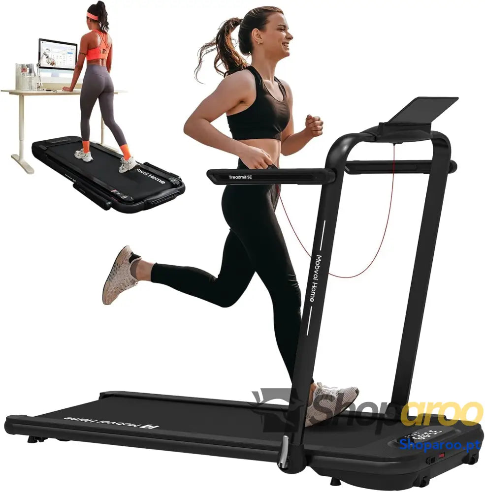 Mobvoi Home Treadmill SE Smart AI com TicSports App Cinta De Correr Plegable 3 En 1 2,5 HP Compact Portable Under Desk