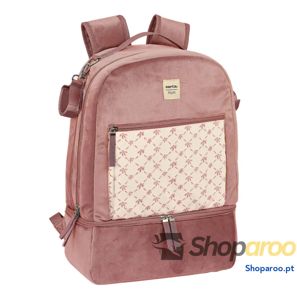 Mochila Acessórios Bebé Safta Marsala Cor de Rosa (30 x 43 15 cm)