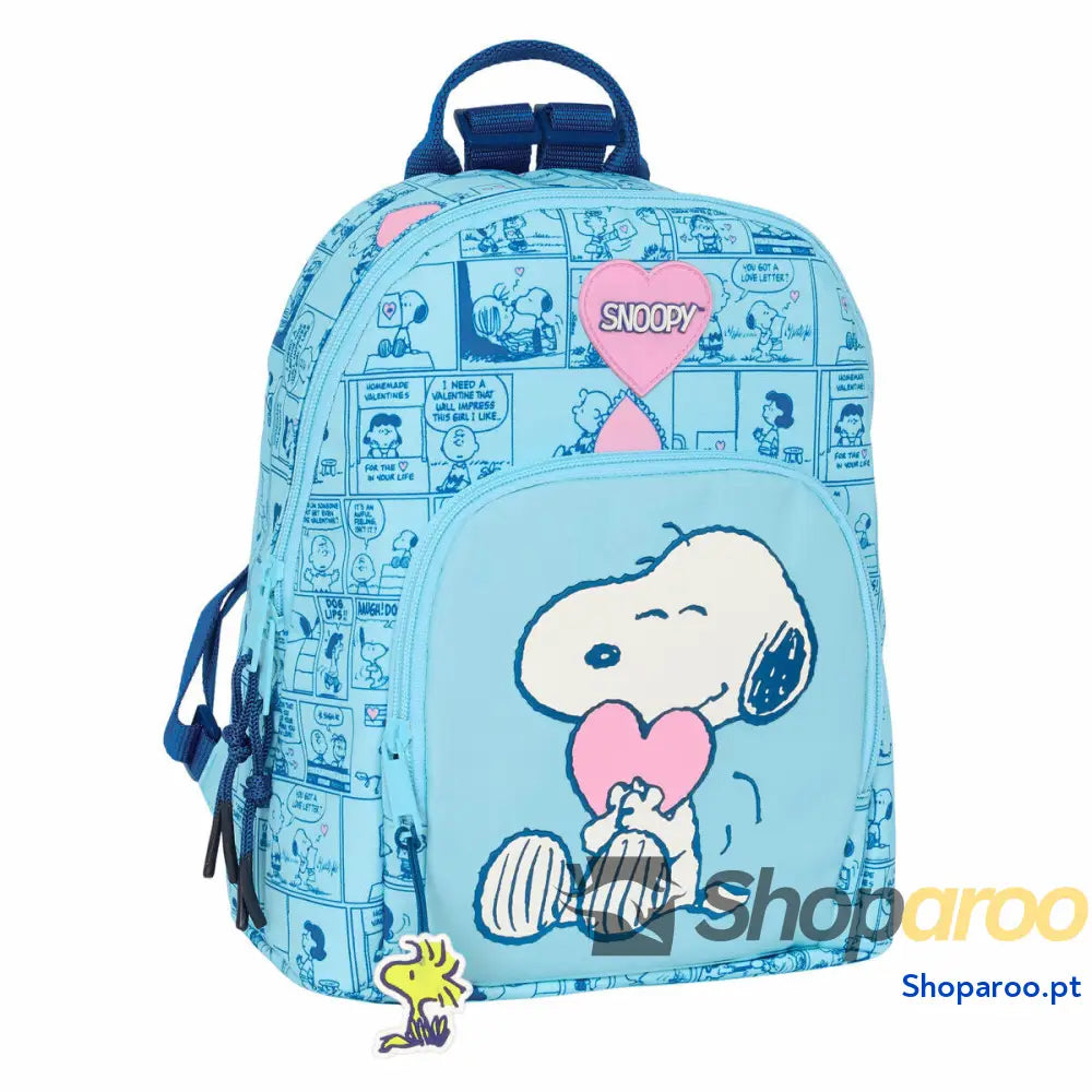 Mochila Casual Snoopy Love Azul Claro 25 x 30 x 13 cm