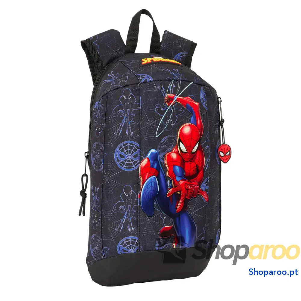 Mochila Casual Spider-Man Attack Preto 22 x 39 x 10 cm