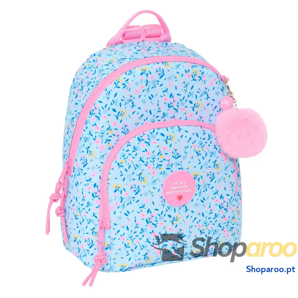 Mochila Casual Vicky Martín Berrocal Paraíso Cor de Rosa Azul Claro 25 x 30 x 13 cm