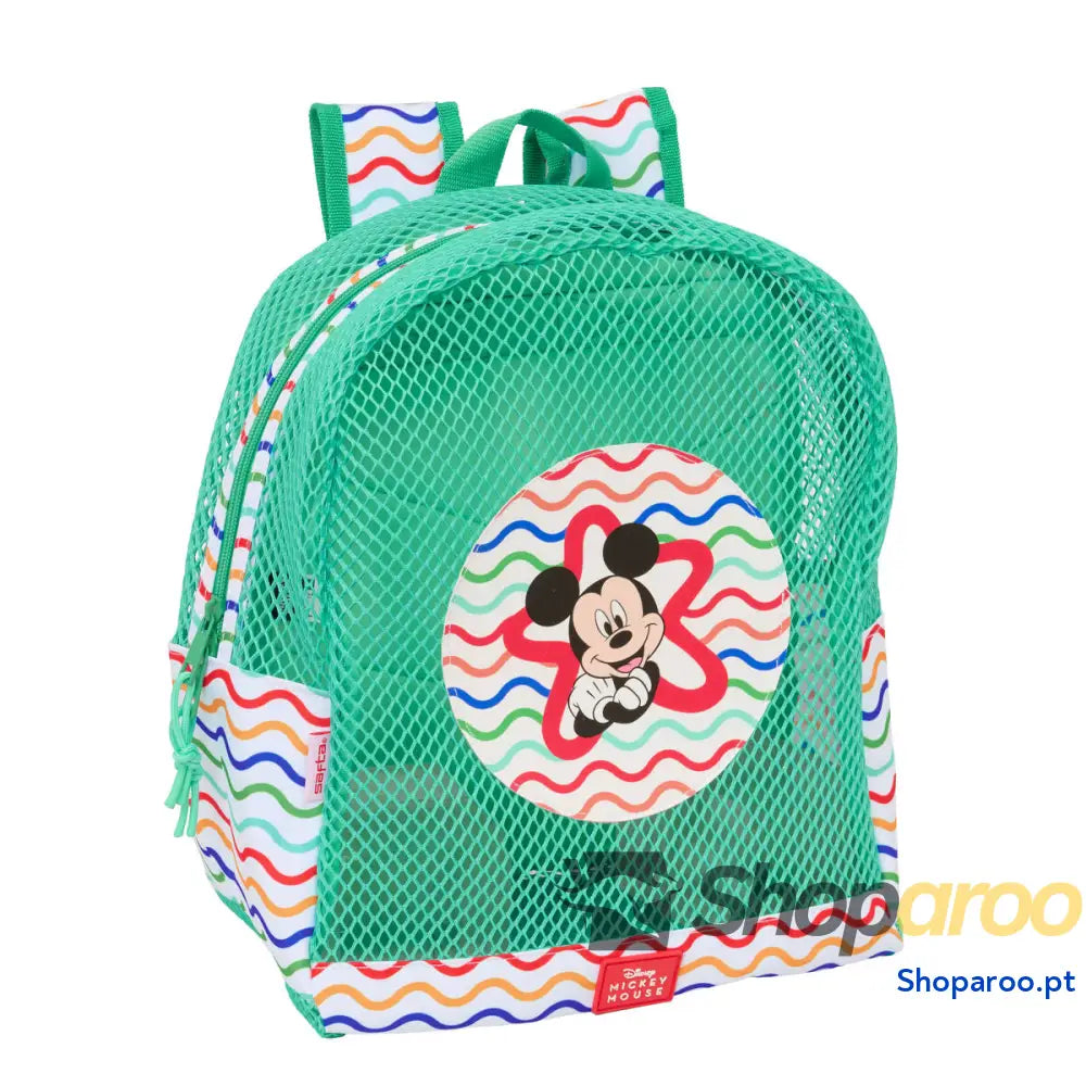 Mochila de praia Mickey Mouse Clubhouse Multicolor Menta 30,5 x 24 x 18 cm Infantil