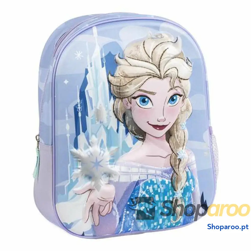Mochila Escolar 3D Frozen Azul 25,0 x 31,0 x 10,0 cm
