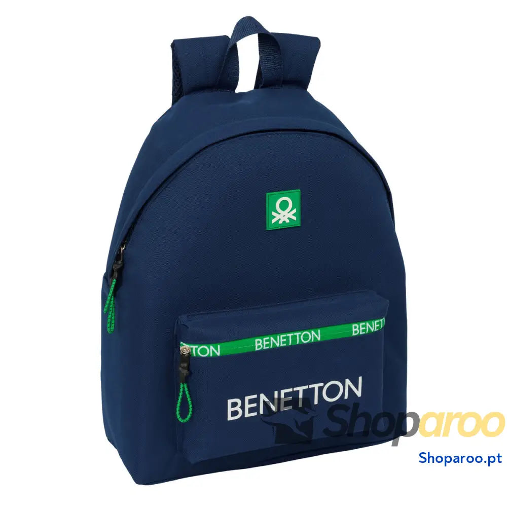 Mochila Escolar Benetton Green Azul Marinho 33 x 42 x 15 cm