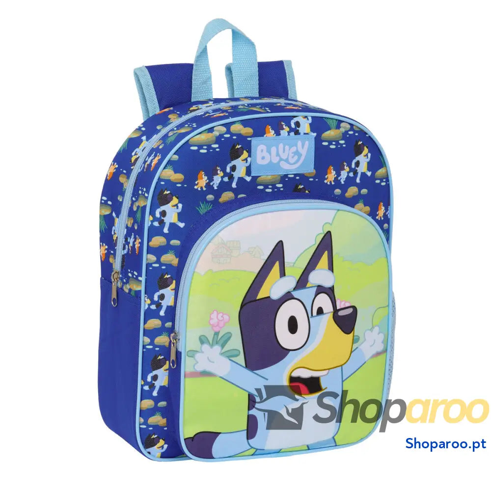 Mochila Escolar Bluey Azul Marinho 28 x 34 x 10 cm