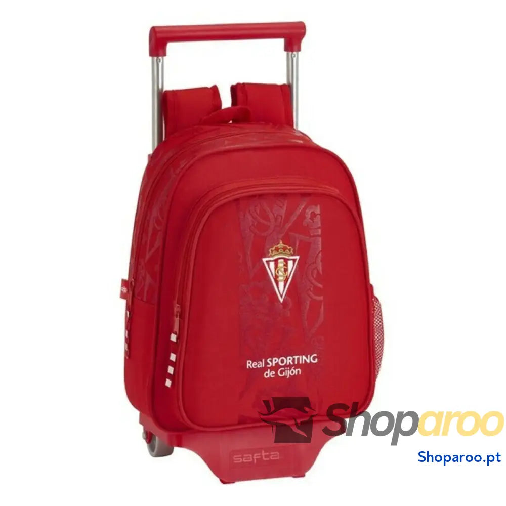 Mochila Escolar com Rodas 705 Real Sporting de Gijón Vermelho