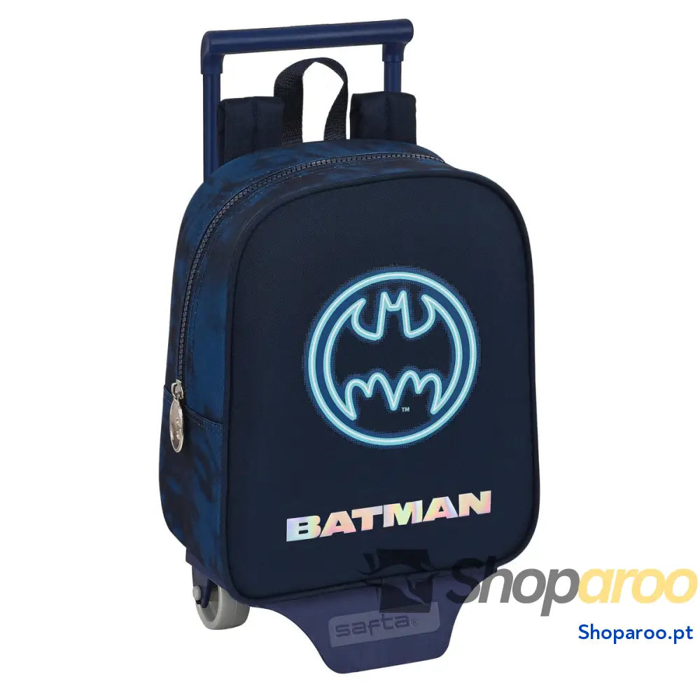 Mochila Escolar com Rodas Batman Legendary Azul Marinho 22 x 27 x 10 cm
