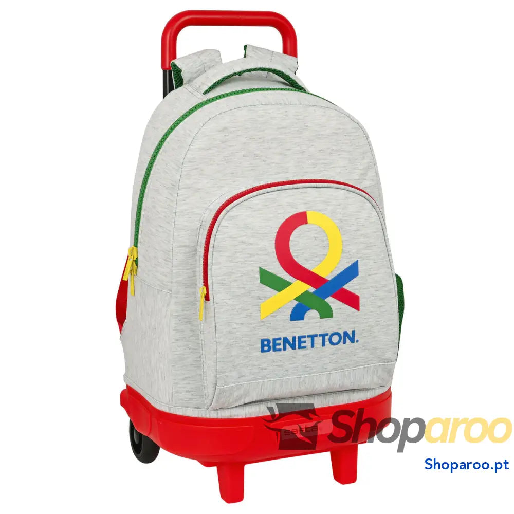 Mochila Escolar com Rodas Benetton Pop Cinzento (33 x 45 x 22 cm)