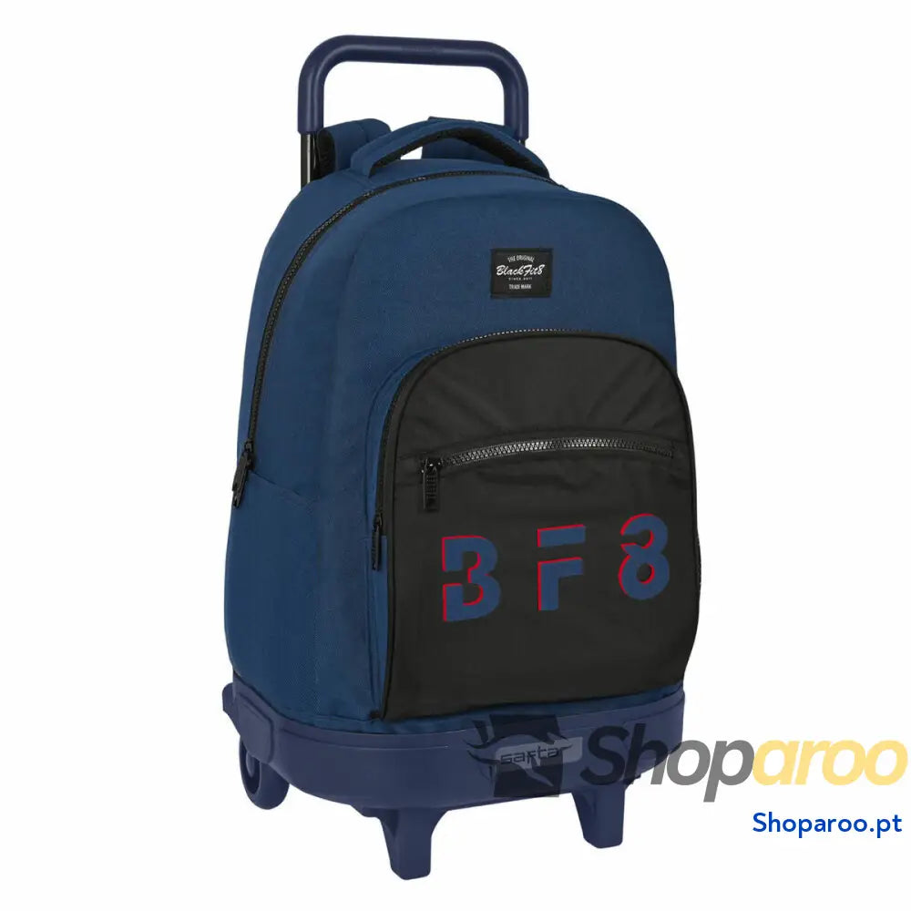 Mochila Escolar com Rodas BlackFit8 Urban Preto Azul Marinho (33 x 45 x 22 cm)
