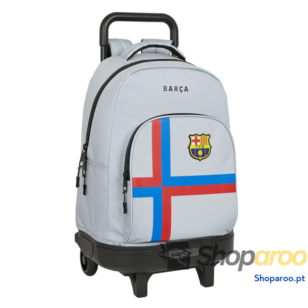Mochila Escolar com Rodas F.C. Barcelona Cinzento (33 x 45 x 22 cm)