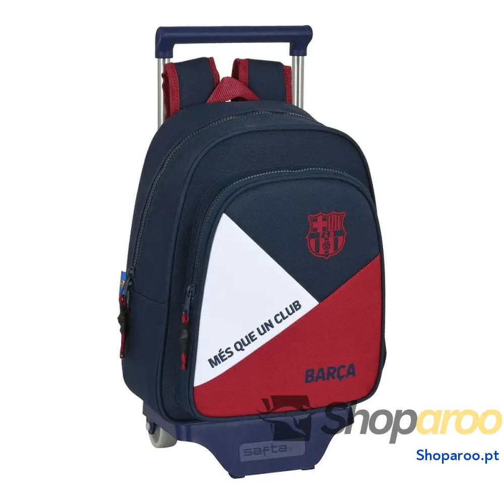 Mochila Escolar com Rodas F.C. Barcelona Corporativa Azul Grená (27 x 33 x 10 cm)