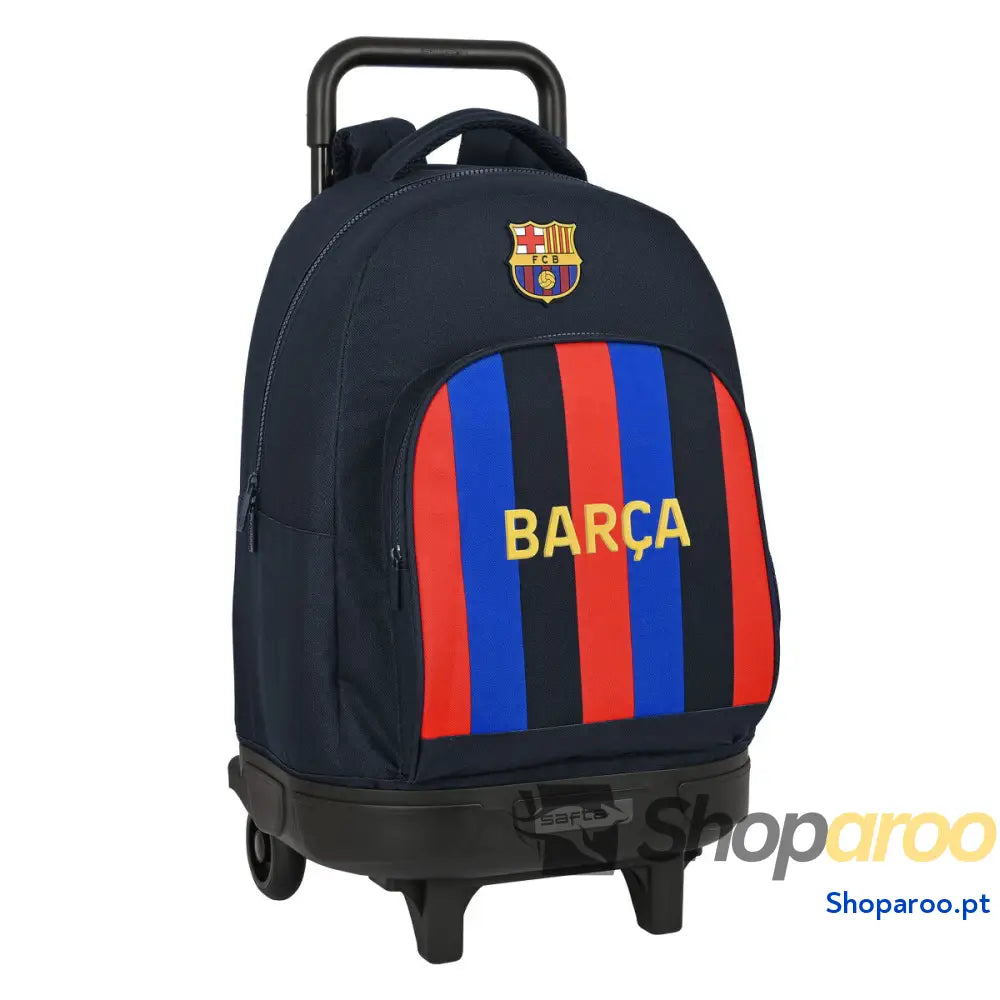 Mochila Escolar com Rodas F.C. Barcelona Grená Azul Marinho 33 X 45 X 22 cm
