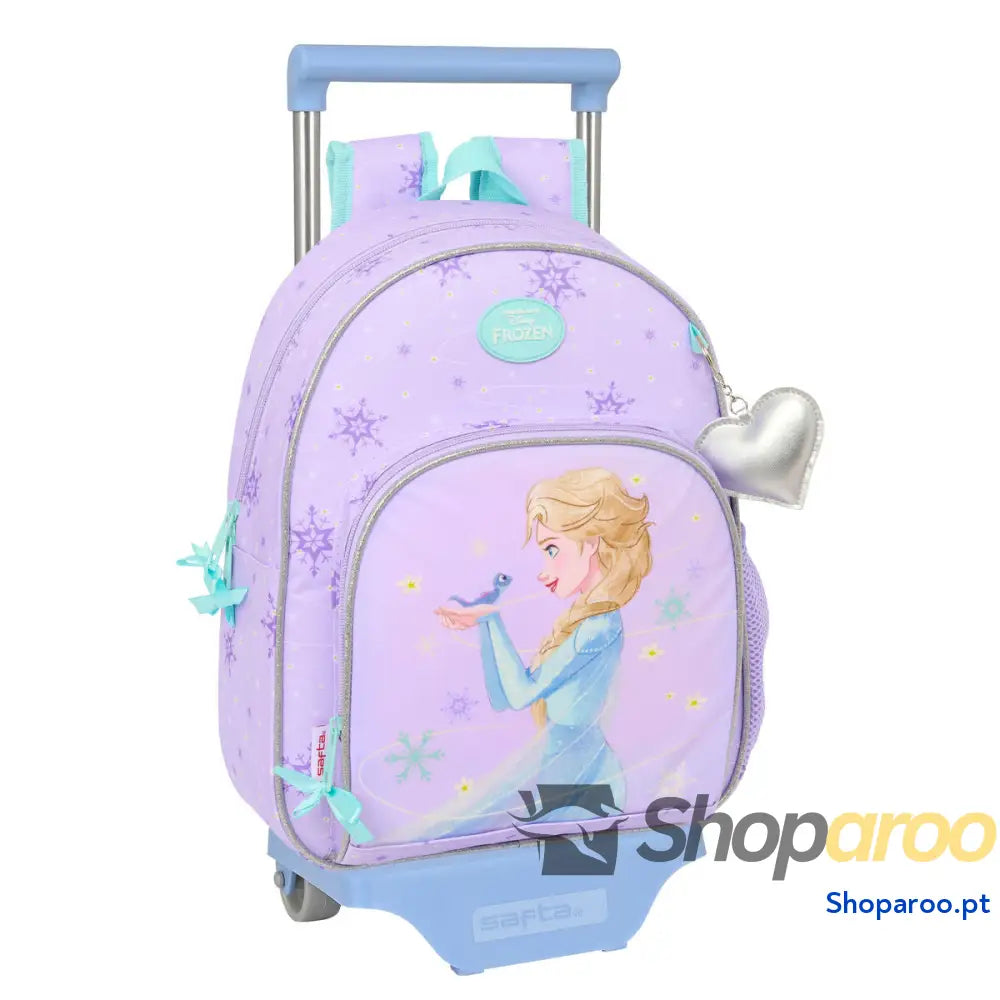 Mochila Escolar com Rodas Frozen Spirit Lilás 28 x 34 x 10 cm